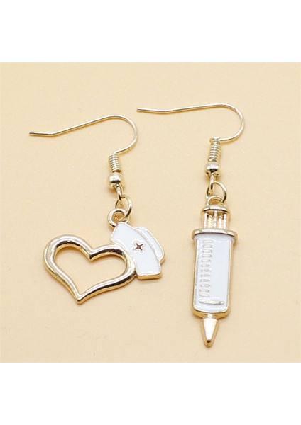 Stil 4 Moda Altın Doktor Hemşire Şapka Küpe Benzersiz Aşk Stetoskop Şırınga Bayanlar Simülasyon Takı Alaşım Küpe Hastane Hediyeler (Yurt Dışından) fiyatları