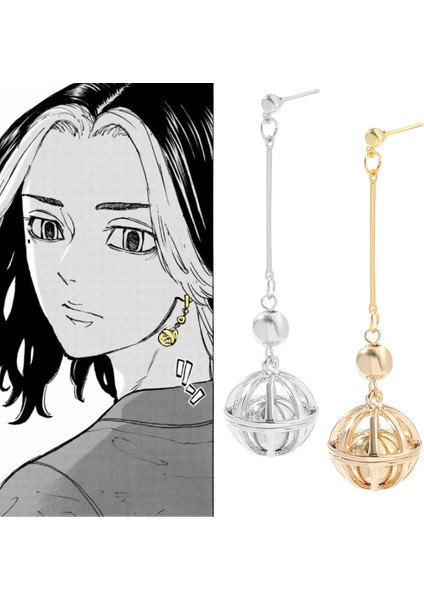 XL1030 Anime Tokyo Revengers Kolye Küpe Kazutora Hanemiya Metal Altın Gümüş Renk Aksesuarları Cosplay Sahne Takı Hayranları Için Hediye (Yurt Dışından) fiyatları