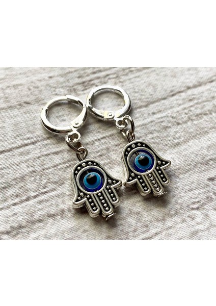 Stil 2 Mini Hamsa El Küpe Fatima'nın El Manevi Yoga Buda Nazar Kolye Koruma Şanslı Şans Aşk Dini Çiviler Göz (Yurt Dışından)
