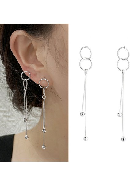 SE1688 Moda Uzun Geometrik Daire Kulak Zinciri Küpe Kadın Kore Tarzı Trendy Püskül Küpe Kpop Kadınlar Takı Parti Hediye (Yurt Dışından)
