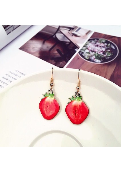 Domates Sevimli Akrilik Meyve Gıda Dangle Karpuz Çilek Elma Ananas Kivi Turuncu Damla Küpe Kadınlar Için Kız Hediye (Yurt Dışından) modelleri