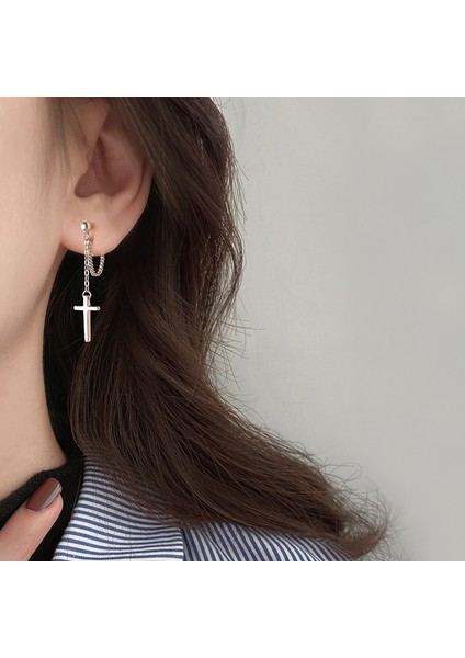 01 Punk Serin Püskül Zincir Çapraz Küpe Kadınlar Için Kız 2021 Trend Kore Tarzı Düğün Vintage Hip Hop Sallanan Takı Hediye (Yurt Dışından) modelleri