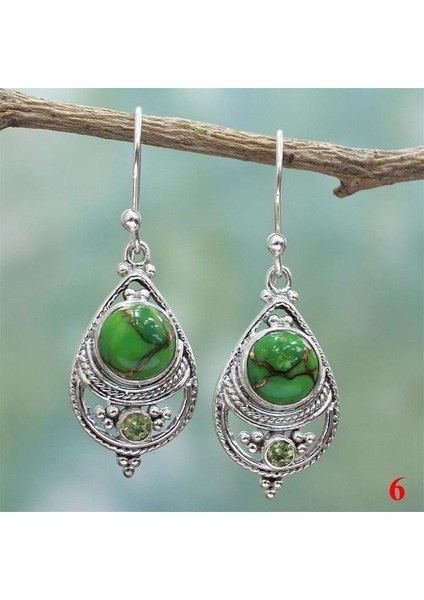 Stil 6 1 Çift Yeni Moda Bohemia Püskül Küpe Renkli Charm Kristal Glitter Payetler Dangle Saçak Damla Kadınlar Takı Aksesuarları (Yurt Dışından)