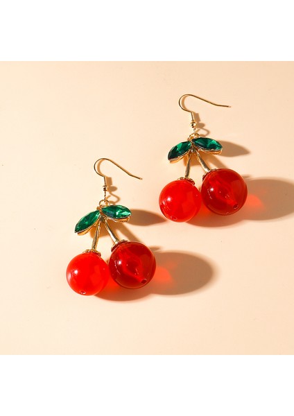 Stil 726 Moda Büyük Bildirimi Sevimli Kristal Kiraz Küpe Kadınlar Için Yüksek Kaliteli Dangle Küpe Sevgililer Günü Femme Bijoux (Yurt Dışından) indirimleri