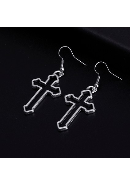 19 Trendy Vintage Çapraz Şekil Dangle Antik Gümüş Kaplama Küpe Kadınlar Için Kız Retro Damla Küpe Sevimli Küpe Takı Bijoux (Yurt Dışından) fiyatları