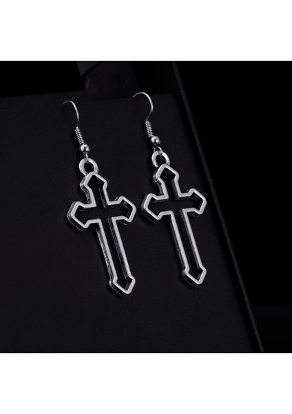 19 Trendy Vintage Çapraz Şekil Dangle Antik Gümüş Kaplama Küpe Kadınlar Için Kız Retro Damla Küpe Sevimli Küpe Takı Bijoux (Yurt Dışından) fırsatları
