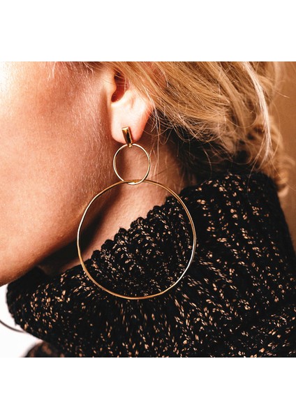 EZ17JIN Altın Renk Geometrik Bildirimi Metal Sanat Dangle Bırak Küpe Kadın Kızlar Için Kulak Damızlık Hoop Küpe Modern Takı Hediye Parti (Yurt Dışından) modelleri