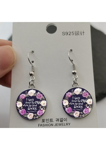 Gümüş -3 Harici Öğeler Incil Mezmurlar Moda Küpe Cam Takı Hıristiyan Kolye Küpe Takı Hediyeler Kadınlar Için Moda Charm (Yurt Dışından) fırsatları