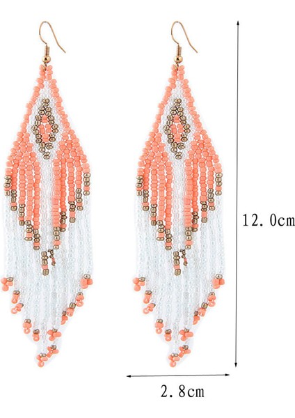 Renk 8 Kymyad Bohem Küpe 2023 Boncuk Uzun Küpe Etnik Stil Damla Küpe Moda Takı Bijoux Femme Bildirimi Küpe (Yurt Dışından)