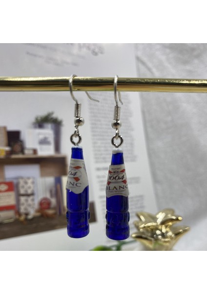 33 Maden Suyu Şişeleri Küpe Moda Yaratıcı Simülasyon Sevimli El Yapımı Küpe Bayan Takı (Yurt Dışından)