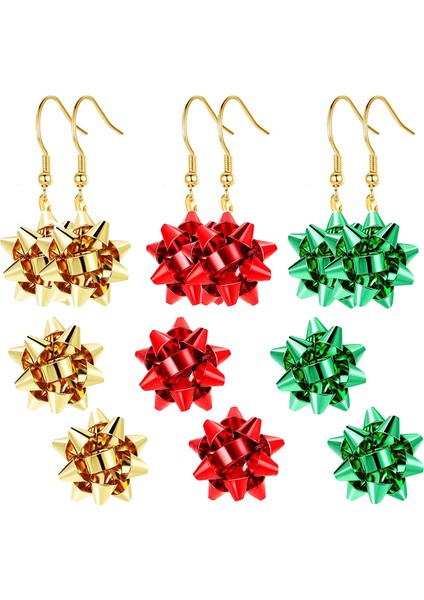 Set 1 Noel Yay Küpe Noel Hediyesi Yay Küpe Noel Saplama Küpe Kadın Kızlar Için 2020 Moda Yeni Yıl Hediyesi (Yurt Dışından)