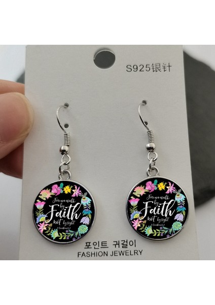 Gümüş -1 Harici Öğeler Incil Mezmurlar Moda Küpe Cam Takı Hıristiyan Kolye Küpe Takı Hediyeler Kadınlar Için Moda Charm (Yurt Dışından) modelleri