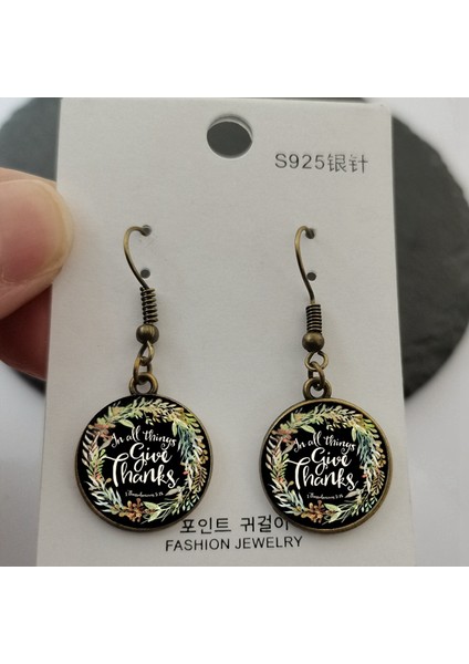 Gümüş -1 Harici Öğeler Incil Mezmurlar Moda Küpe Cam Takı Hıristiyan Kolye Küpe Takı Hediyeler Kadınlar Için Moda Charm (Yurt Dışından) indirimleri