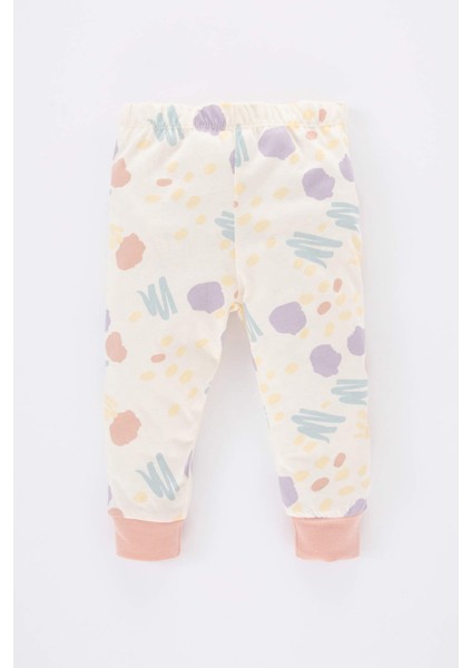 Kız Bebek Desenli Penye Uzun Kollu Pijama Takımı A9326A523AU fiyatları