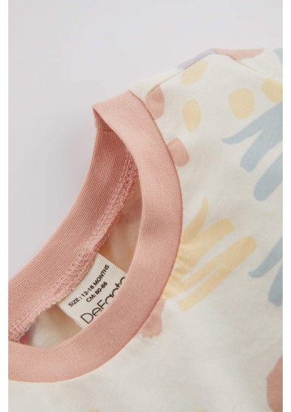 Kız Bebek Desenli Penye Uzun Kollu Pijama Takımı A9326A523AU modelleri