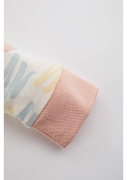 Kız Bebek Desenli Penye Uzun Kollu Pijama Takımı A9326A523AU fırsatları