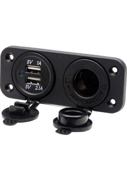 Ch-31 Çift USB Girişli 1A –2.1A USB Araç Şarj