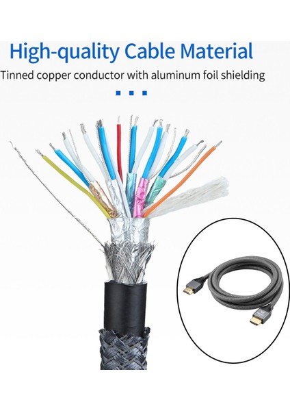 8k 60Hz 4K 120Hz Örgülü 48GBPS Dizüstü Bilgisayar Için Yüksek Video Istikrarlı Özellikler, Yüksek . - 1,2 Metre (Yurt Dışından) fırsatları