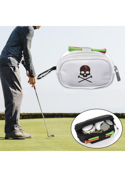 Fermuarlı Golf Aksesuarları Top Kılıfı Çanta Tees Taşıyıcı (Yurt Dışından)