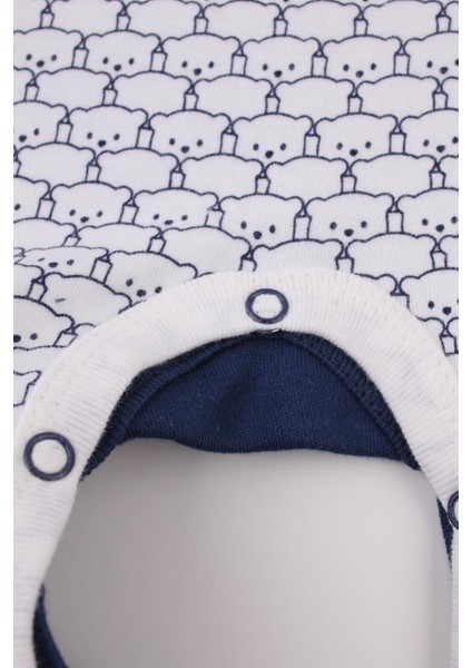 Mini Boy Patikli Ayıcıklı Erkek Bebek Tulumu