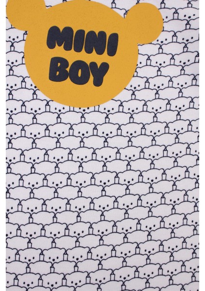 Mini Boy Patikli Ayıcıklı Erkek Bebek Tulumu