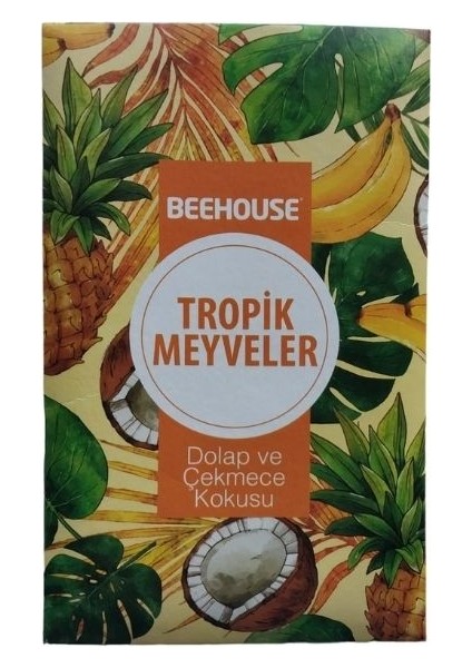 Bee House Beehouse Dolap ve Çekmece Kokusu 5'li Set - Tropik Meyve Keseleri