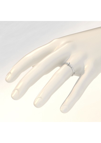 Leydi Markiz Beyaz Gümüş Yüzük modelleri