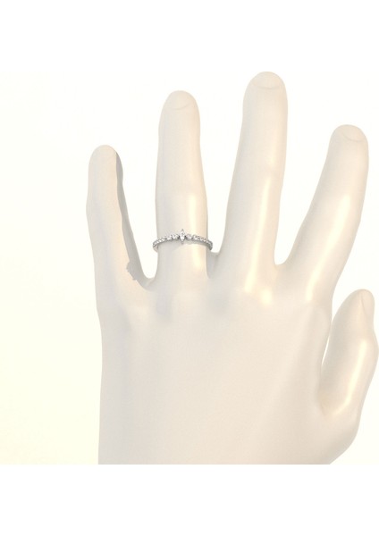 Leydi Markiz Beyaz Gümüş Yüzük fırsatları