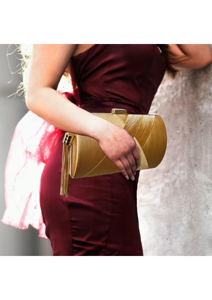 Akşam Debriyaj Çanta Püskül Çanta Debriyaj Çantalar Omuz Çantası Kadın, Altın (Yurt Dışından) fiyatları