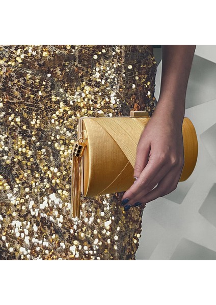 Akşam Debriyaj Çanta Püskül Çanta Debriyaj Çantalar Omuz Çantası Kadın, Altın (Yurt Dışından) indirimleri