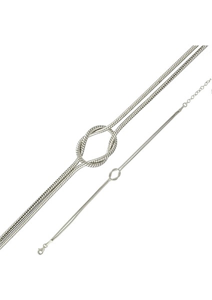 Aşk Düğümü Gümüş Bileklik