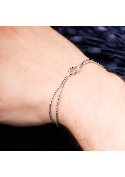 Aşk Düğümü Gümüş Bileklik modelleri