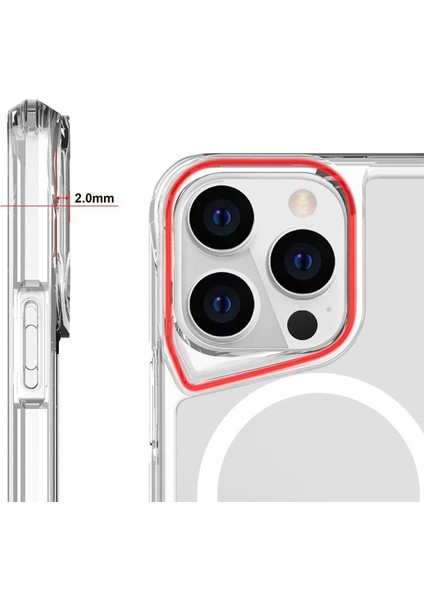 Apple iPhone 13 Pro ile Uyumlu Kılıf Airbag Köşeli Magsafe Wireless Şarj Özellikli Kılıf Kapak
