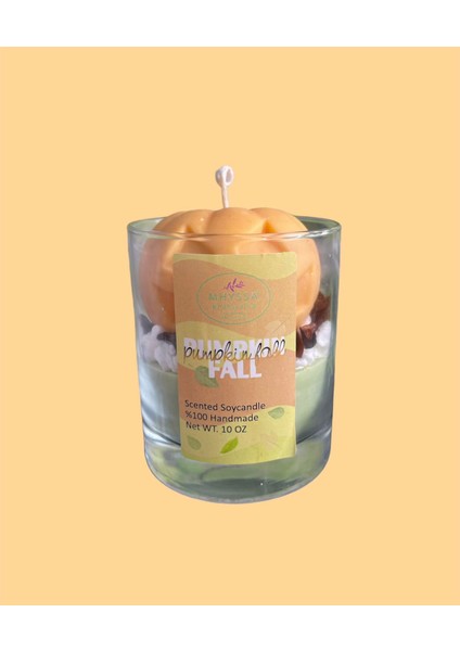 Balkabağı Pumpkın Fall Dekoratif Mum/ Decoratıve Candle (Pumpkin, Cinnamon, Chocolate, Vanilla)