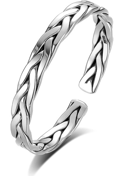 Örgü Gümüş Bileklik