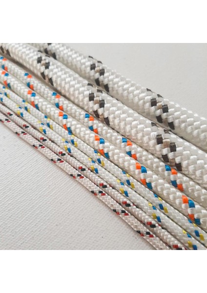 8 mm 10 Metre Örgü Halat Iskota Halat Denizci Tekne Halatı Salıncak Ip Dağcı Ip Halat