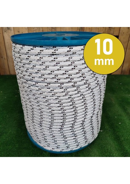 10 mm 50 Metre Örgü Halat Iskota Halat Denizci Tekne Halatı Salıncak Ip Dağcı Ip Halat