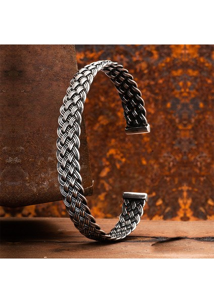 Beş Sıra Örgü Erkek Gümüş Bileklik fiyatları