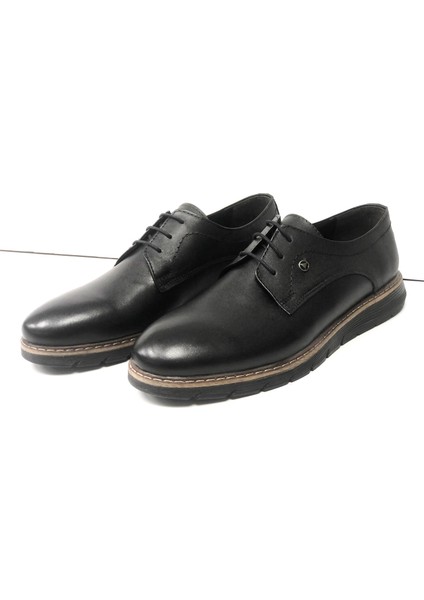 Deri Ipli Casual Siyah Erkek Günlük Ayakkabı