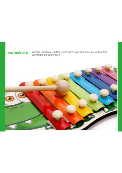 1-3 Yaşında Bebek Oktav Küçük Ksilofon Bulmaca Erken Eğitim Müzik Oyuncak (Yurt Dışından)