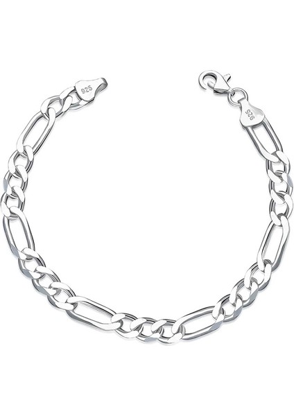Figaro Zincir Gümüş Erkek Bileklik - 3,5 mm
