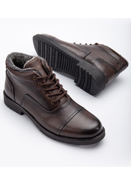 DMT27 Erkek Deri Kürklü Bağcıklı Bot fırsatları
