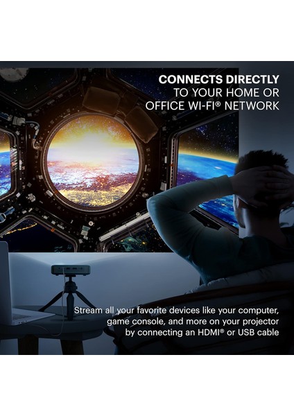 Luma 400 Taşınabilir Hd Akıllı Projektör - Wi-Fi, Bluetooth 150 Inc
