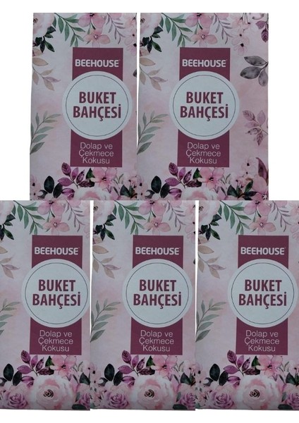 Beehouse Dolap ve Çekmece Kokusu 5'li Set - Buket Bahçe Keseleri