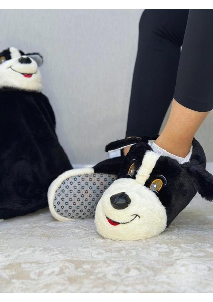 Unisex Yüksek Kalite Ses Yapmaz Taban Sevimli Köpek Panduf fiyatları