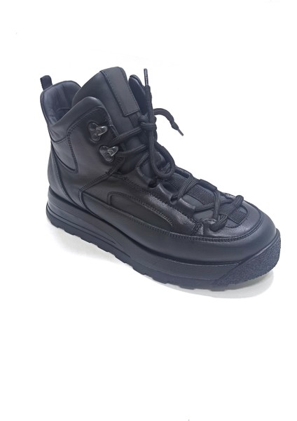 Siyah Deri Erkek Sneaker Bot Ayakkabı fiyatları