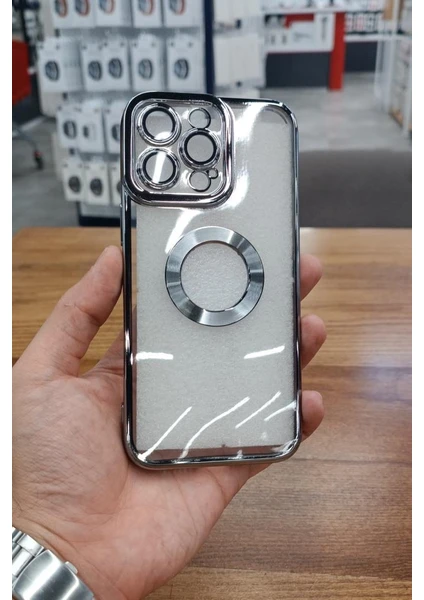 iPhone 15 Pro Kılıf Köşeleri Renkli Şeffaf Kamera Korumalı Silikon Luxury Kapak