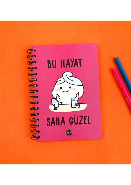 Bu Hayat Sana Güzel 21X14CM A5 Sketch Book - Eskiz Defteri - 270 gr - 36 Yaprak