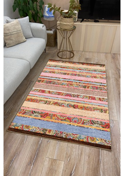 Drom Kaymaz Halı Makinede Yıkanabilir Şönil Kilim