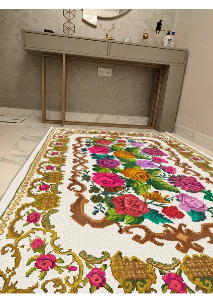 Drom Kaymaz Halı Makinede Yıkanabilir Şönil Kilim modelleri